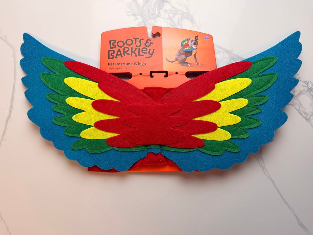 Boots & Barkley Parrot Pet Costume Wings S/M Dog Halloween NWT Colorful